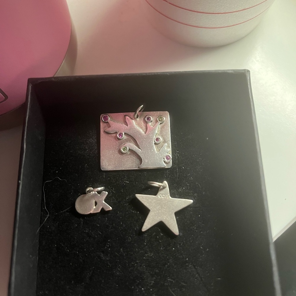 Sterling Silver Charms Set - Tree, Star & XO